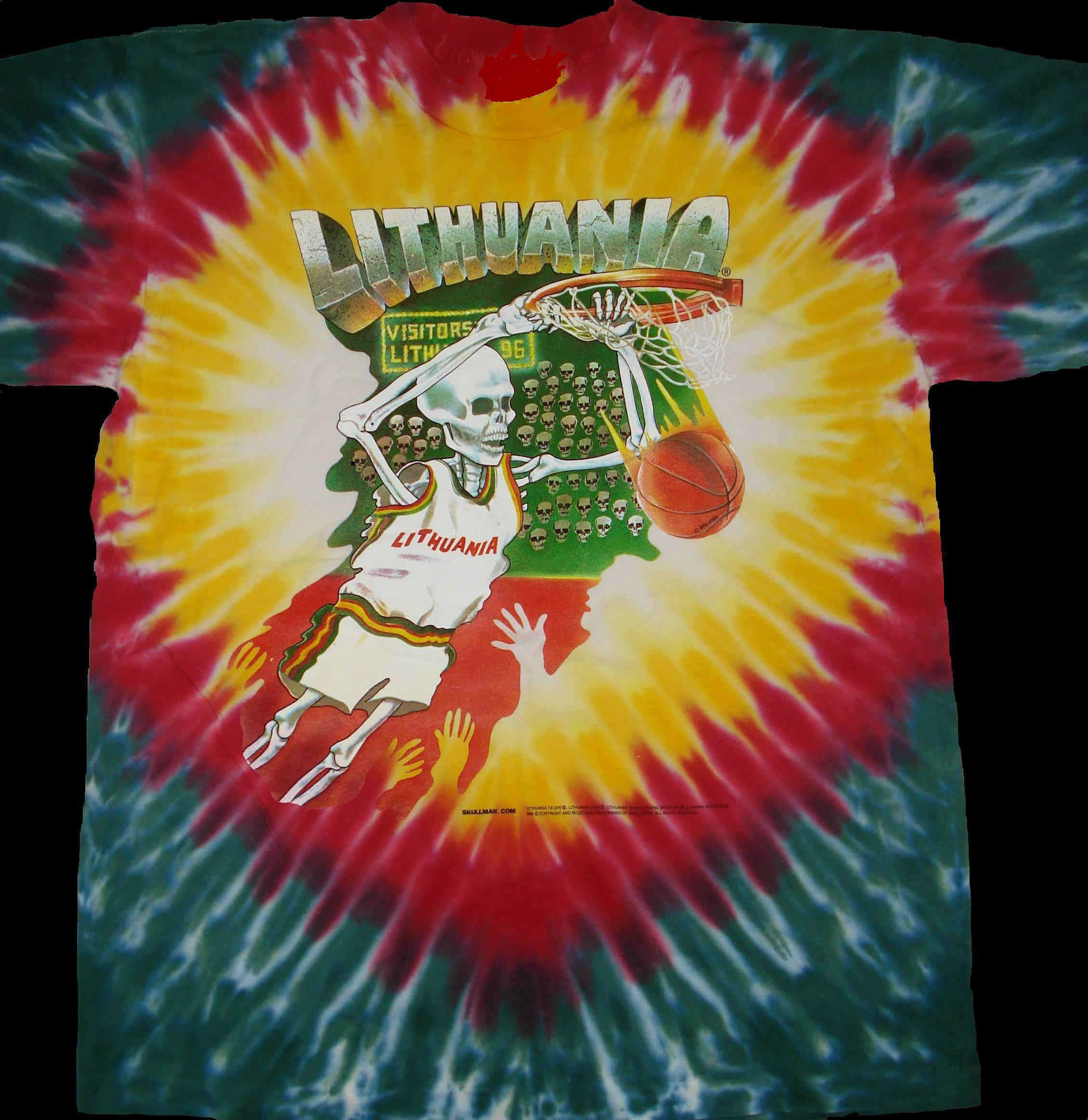 lithuanian olympic basketball tie dyed t-shirts