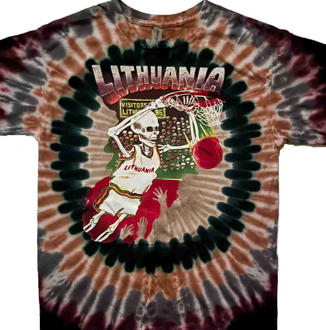 Lithuanian basketball tie dye t-shirts